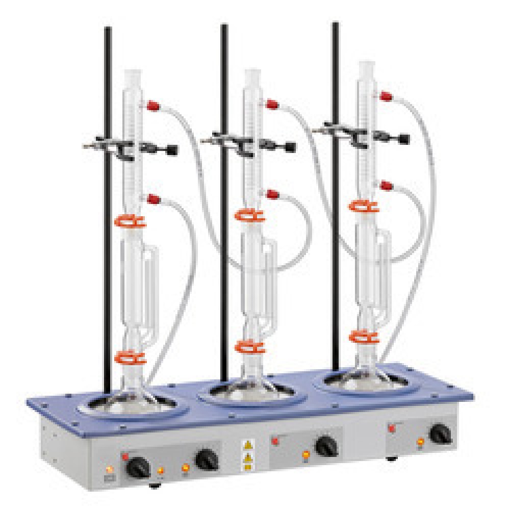 SOXHLET EXTRACTION UNIT without glass parts and clamp unit of 3 test