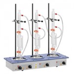 SOXHLET EXTRACTION UNIT without glass parts and clamp unit of 3 test
