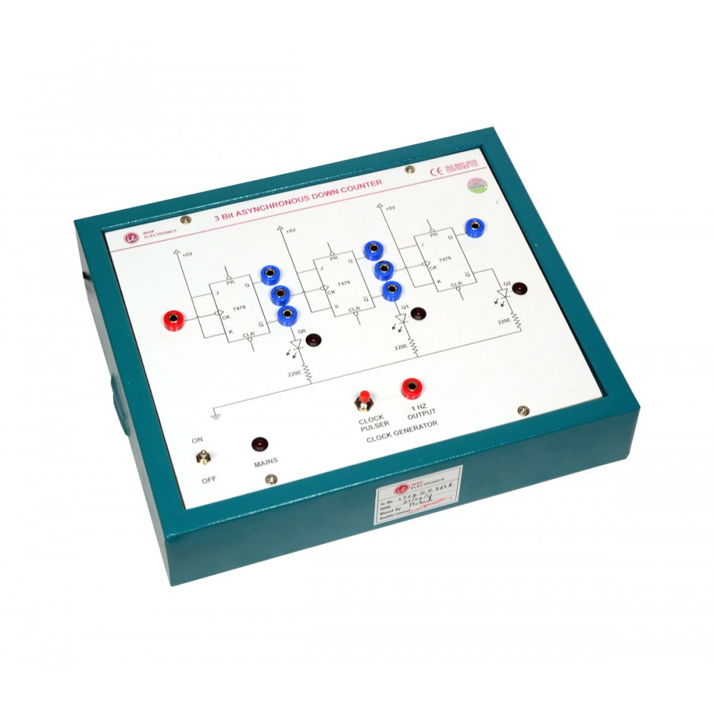 TO STUDY 3 BIT ASYNCHRONOUS DOWN COUNTERS (ASYNCHRONOUS)