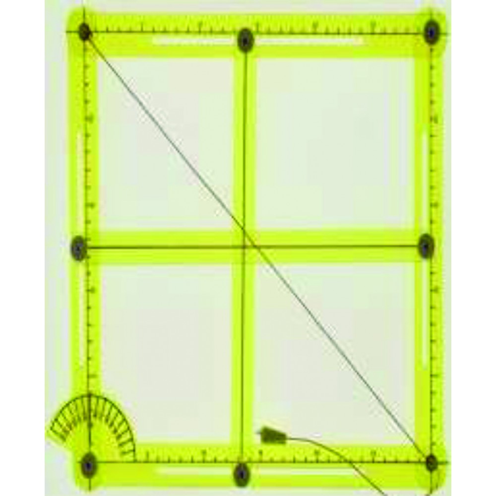 VARIABLE TRIANGLE WITH THREE PROTRACTOR