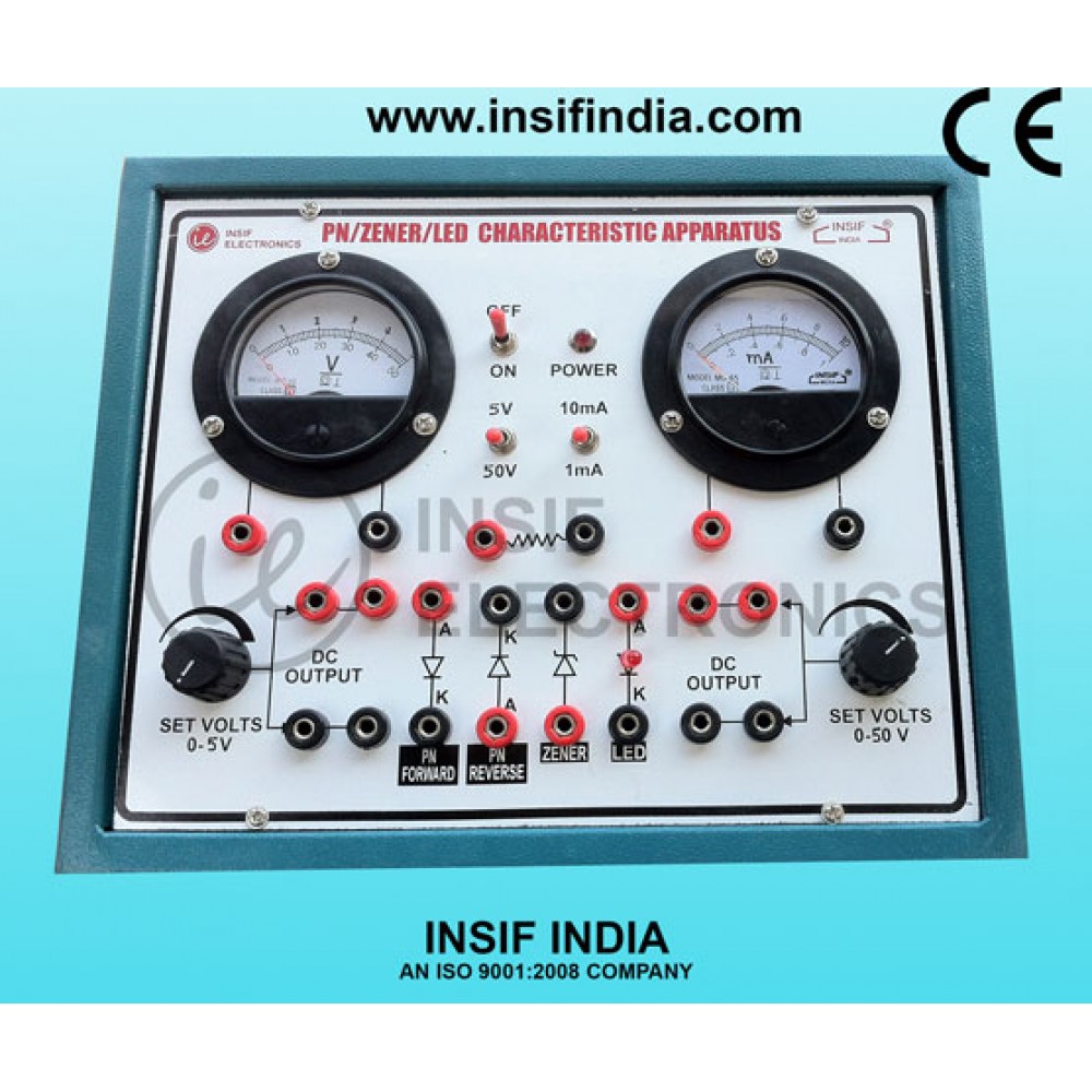 PN / Zener Diode / LED Characteristics Apparatus